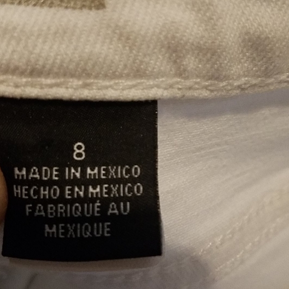 DKNY white cuffed jean shorts - Picture 8 of 9